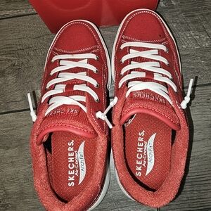Skechers Red Athletic Shoes